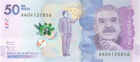 Columbia 2016 50 000 Peso Banknote Obverse