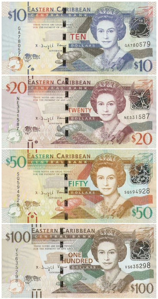 Eastern Caribbean 2016 banknotes