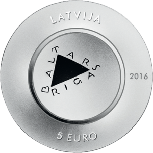 Latvia 2016 Silver 5 Euro Coin - Baltars Plate Obverse
