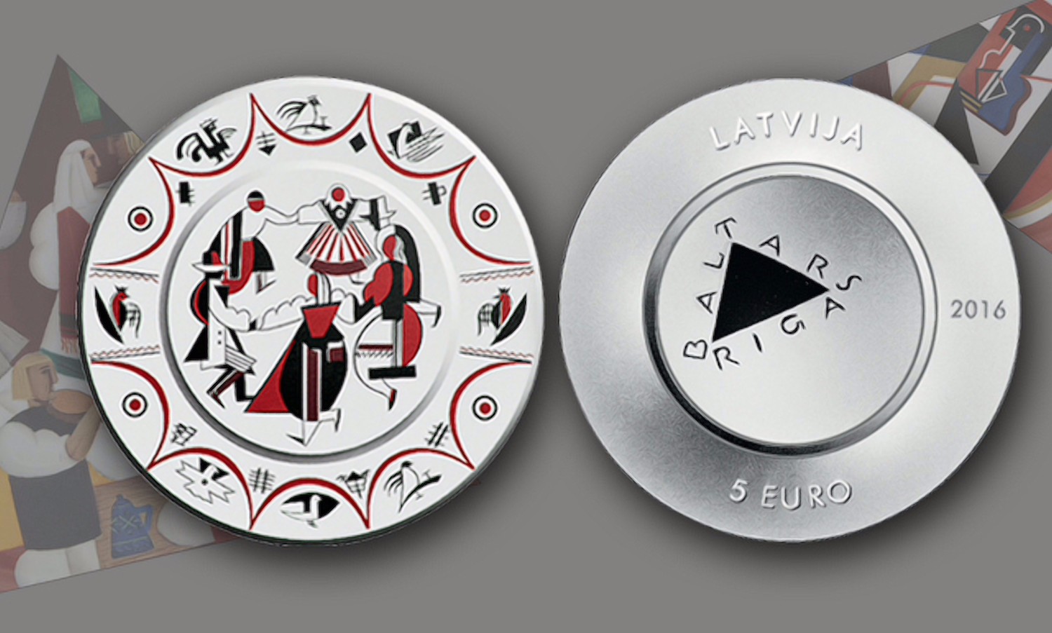NEW, Latvia 2016 Baltars Porcelain 5 euro silver collector coin best seller 