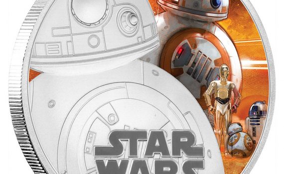Star Wars: The Force Awakens 2016 BB-8 Silver Coin Reverse