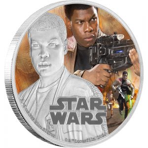 Star Wars: The Force Awakens 2016 Finn Silver Coin Reverse