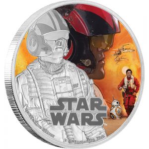 Star Wars: The Force Awakens 2016 Poe Dameron Silver Coin Reverse