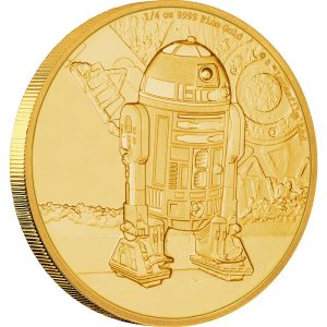 2016 Star Wars R2-D2 1/4oz Gold Coin Reverse
