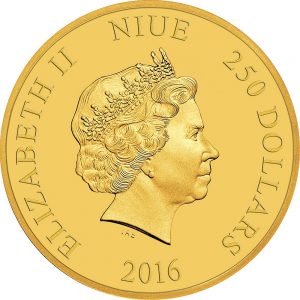 2016 Star Wars $250 1oz Gold Coin Obverse