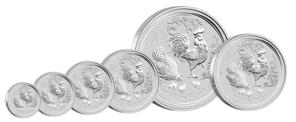 Australia 2017 Silver Lunar Roosters Set