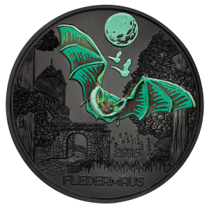 Austria 2016 Colourful Animals - The Bat Coin Glow In The Dark