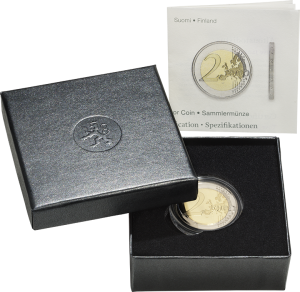Finland 2016 Commemorative €2 Georg Henrik von Wright Coin in Box