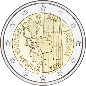 Finland 2016 Commemorative €2 Georg Henrik von Wright Coin