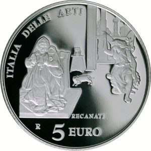 Italy 2016 Silver 5 Euro Recanati Coin Reverse
