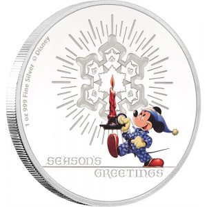 2016 Disney Classic Season's Greetings 1oz Silver Coin Reverse