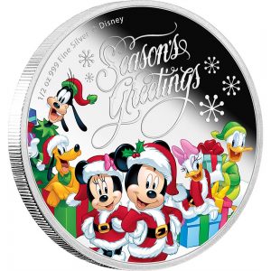 2016 Disney Season's Greetings 1/2oz Silver Coin Reverse