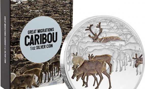 2017 Caribou Silver Coin, Great Migrations Series