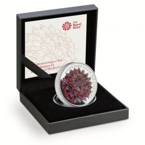 2016 Alderney Remembrance Day Piedfort Crown Box