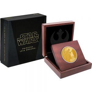 Princess Leia Organa 2016 1/4oz Gold Coin, Classic Star Wars Series