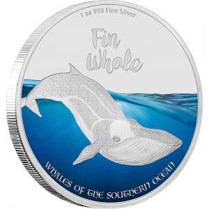 Pitcairn Islands 2016 Fin Whale 1oz Silver Coin Reverse