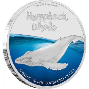 Pitcairn Islands 2016 Humpback Whale 1oz Silver Coin Reverse