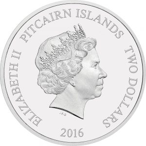 Pitcairn Islands 2016 Whales of the Southern Ocean 1oz Silver Coin Obverse