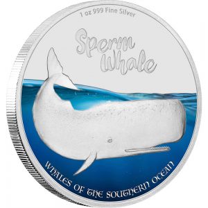 Pitcairn Islands 2016 Sperm Whale 1oz Silver Coin Reverse