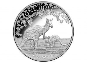 Australian 2017 Kangaroo Season's Change 1oz Silver $1 Proof Coin Reverse