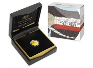Austtralia 2017 Trans-Australian Railways Gold Coin in Box