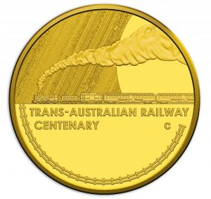 Austtralia 2017 Trans-Australian Railways Gold Coin reverse