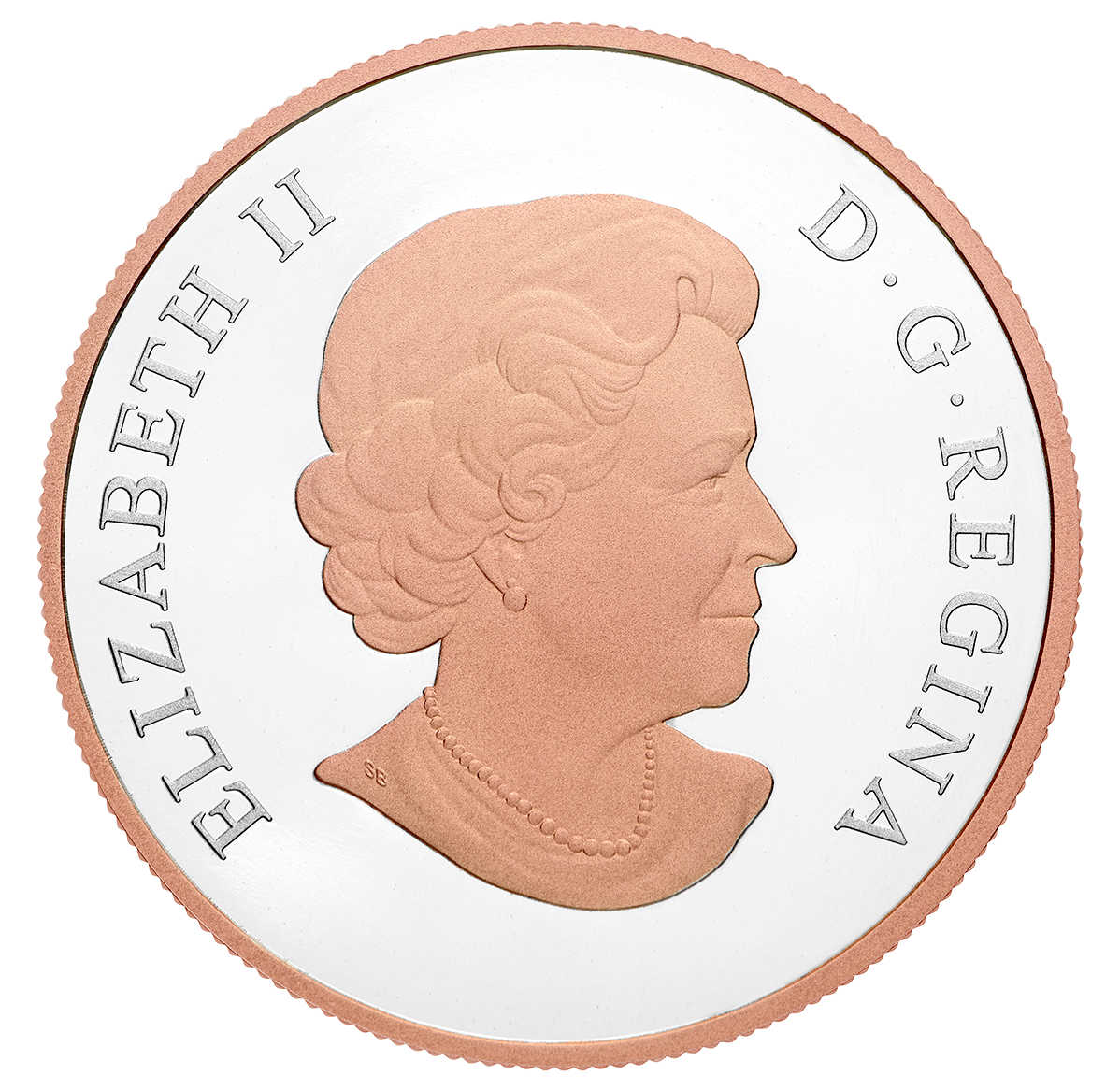 Canada 2017 Best Wished on your Wedding Day silver coin with Rose Gold Plating Obverse