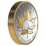 Canada 2017 1 oz. Pure Silver Gold Plated – Timeless Icons Piedfort coin