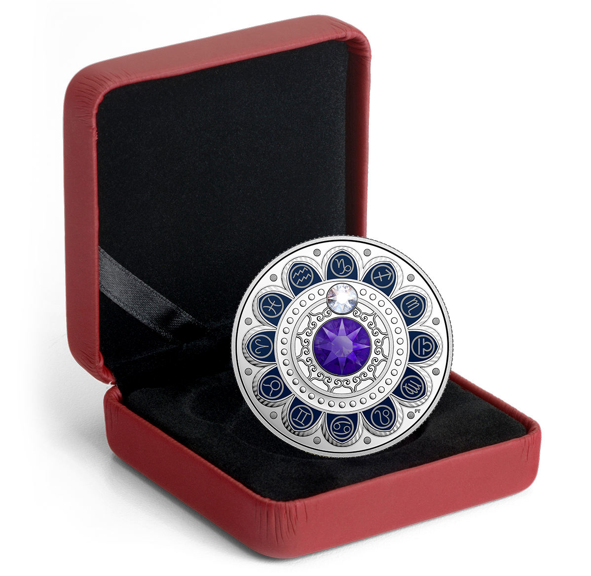 Canada 2017 Silver Zodiac Coin with Swarovski® crystals - Box