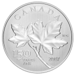 Canada 2014 Maple Leaves Silver 10 Dollar Coin Reverse