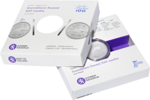 2017 Independent Finland 100 Years Silver €10 Coin Box
