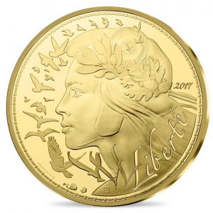 France 2017 250 Euro Gold Marianne - Liberty Coin Reverse