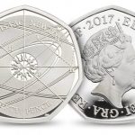 United Kingdom 2017 Isaac Newton COmmemorative 50 pence Coin