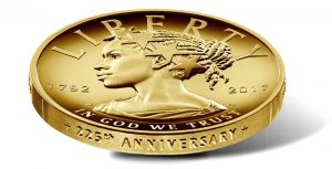 USA 2017 225th Anniversary American Liberty Gold Coin Edge Lettering