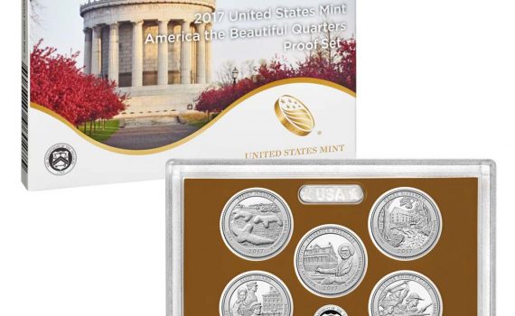 USA 2017 America The Beautiful Quarter Dollars Proof Set