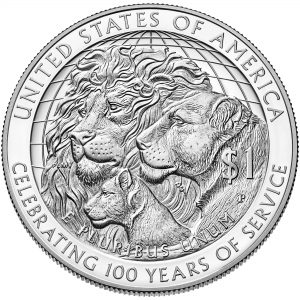 USA 2017 Lions Clubs Commemorative Silver Dollar Coin Reverse