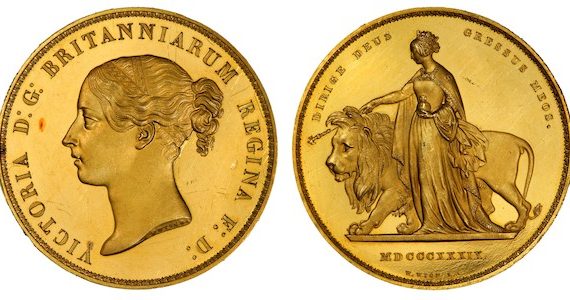 1839 Una and the Lion Coin