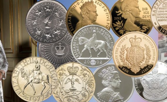 queen elizabeth coronation and jubilee coins splash image