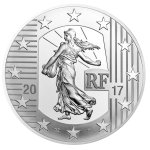 France 2017 The Sower Silver Coin Obverse - Louis d'Or