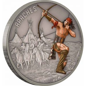 2017 Apache Warriors of History Silver Coin Reverse