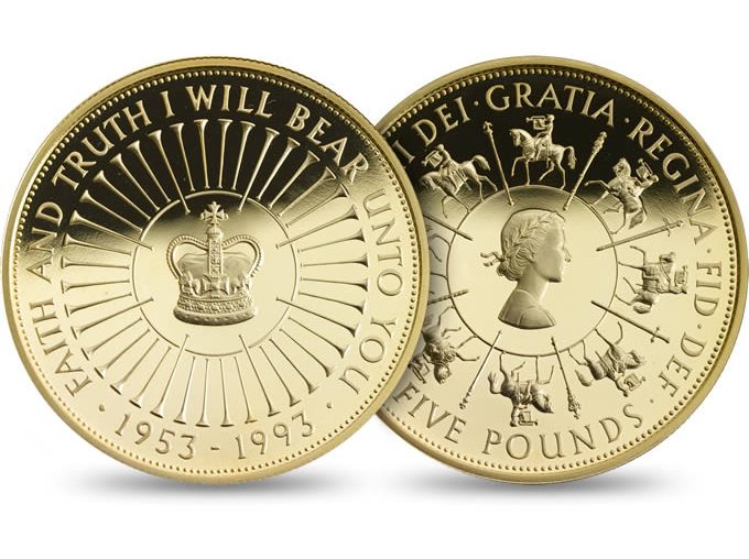 1993 40th Anniversary Of Queen Elizabeth II's Coronation Crown Coin