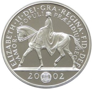 United Kingdom 2002 Golden Jubilee Crown Coin Reverse