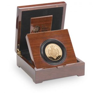 United Kingdom 2017 5oz Gold Sapphire Jubilee Coin in Box