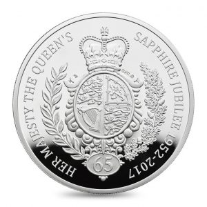 United Kingdom 2017 5oz Silver Sapphire Jubilee Coin Reverse