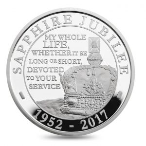 United Kingdom 2017 £5 Silver Sapphire Jubilee Coin Reverse