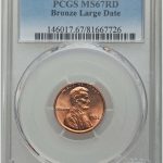 USA 1982 Large Date 1c PCGS MS-67 RD