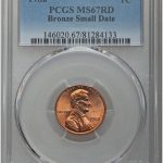 USA 1982 Small Date 1c PCGS MS-67 RD