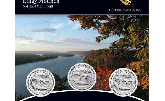 USA 2017 Effigy Mounds Quarter Dollar 3 Coin Set