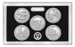 USA 2017 America the Beautiful Silver Quarter Dollar Proof Set