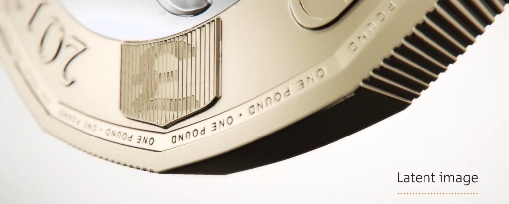 New UK 2017 £1 Coin Latent Image